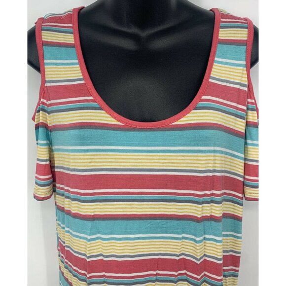 Exist Maxi Dress Women Size Large Pink Yellow New - Picture 3 of 10